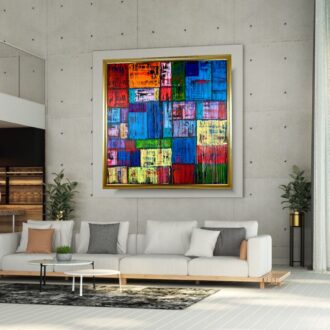 Duży obraz abstrakcja kolorowa, duży obraz, kolorowy obraz, obraz abstrakcja w ramie, obrazy kolorowe abstrakcje, obrazy na płótnie, kolorowy obraz abstrakcja