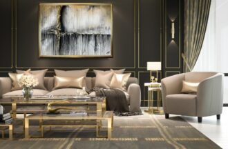 złoty obraz, obraz w złotej ramie, obraz do salonu