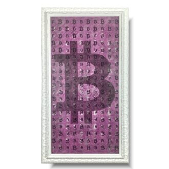 Obraz do salonu kobiecy bitcoin, obraz kryptowaluty bitcoin