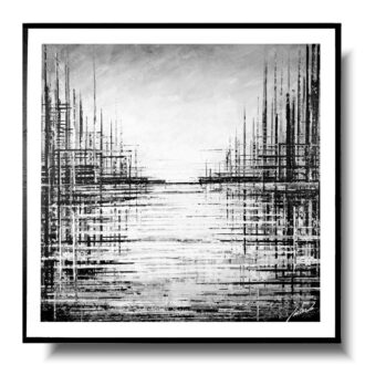 czarno biały widok pejzaż