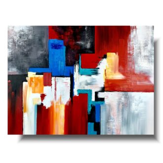 Obraz ręcznie malowany na płótnie "Kolorowe kostki" 2234A