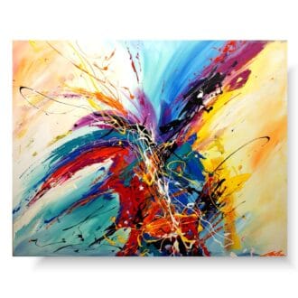 Duży obraz kolorowa bomba nowoczesny obraz ręcznie malowany 1463A