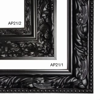 klasyczna rama do obrazu, szeroka rama, rama 15cm, czarna satynowa rama, czarna klasyczna rama