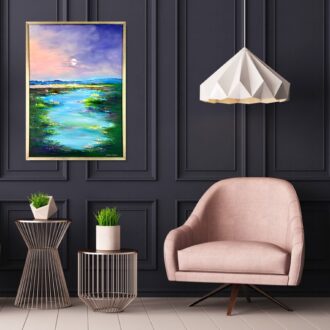 obraz ręcznie malowany pejzaż, obrazy na ścianę, obraz do kuchni