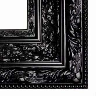 klasyczna rama do obrazu, szeroka rama, rama 15cm, czarna satynowa rama, czarna klasyczna rama