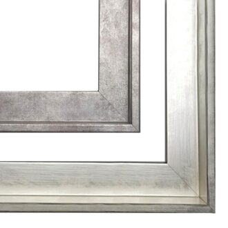 Nowoczesna rama american box do obrazu, rama box, rama pudełkowa, srebrna rama american box