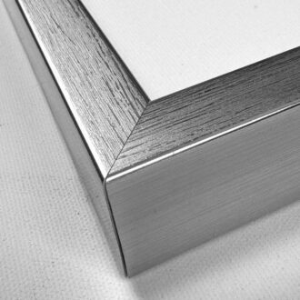 Pręgowana rama do obrazu srebrna