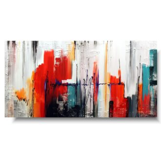 Modny duży obraz kolorowe miasto
