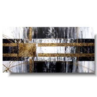 Obraz szara abstrakcja "Złoty akcent" obrazy ręcznie malowane na płótnie 1132A