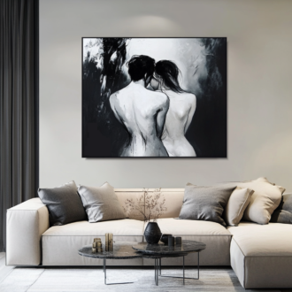 Współczesny obraz czarno biały akt, obrazy akty, obraz akt, nowoczesny akt, obraz do sypialni, obrazy do sypialni
