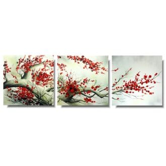 Obrazy tryptyki wiosenna kwitnąca, Obraz tryptyk obrazy tryptyki wiosenna kwitnąca wiśnia