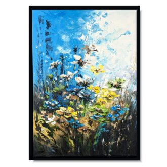 Obraz kwiaty 49,5 x 69,5cm – nowoczesny obraz ręcznie malowany 2377A