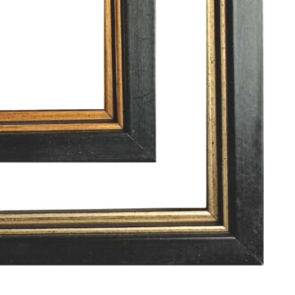 Drewniana klasyczna wąska czarna rama