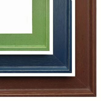 kolorowa rama american box - zielona, granatowa i brązowa